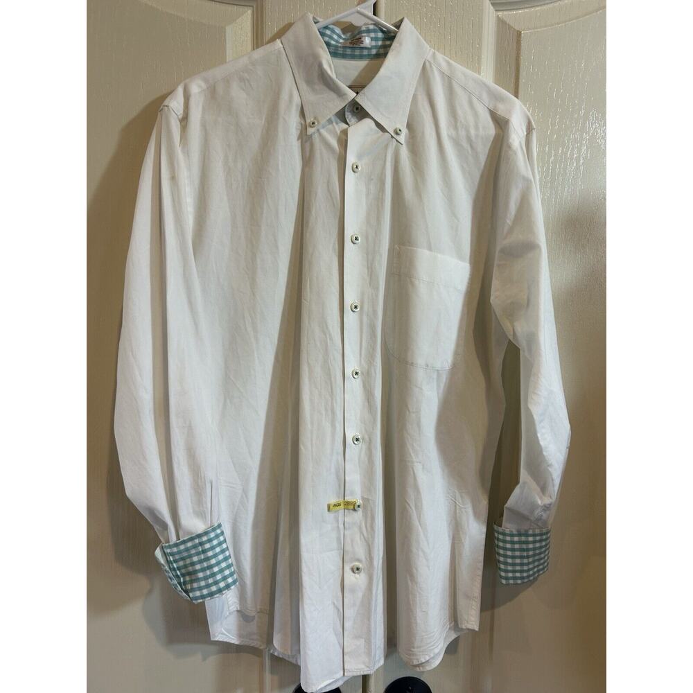 Peter Millar Shirt Mens Medium white long sleeve Weekender Wash Cotton Outdoor - Picture 1 of 7